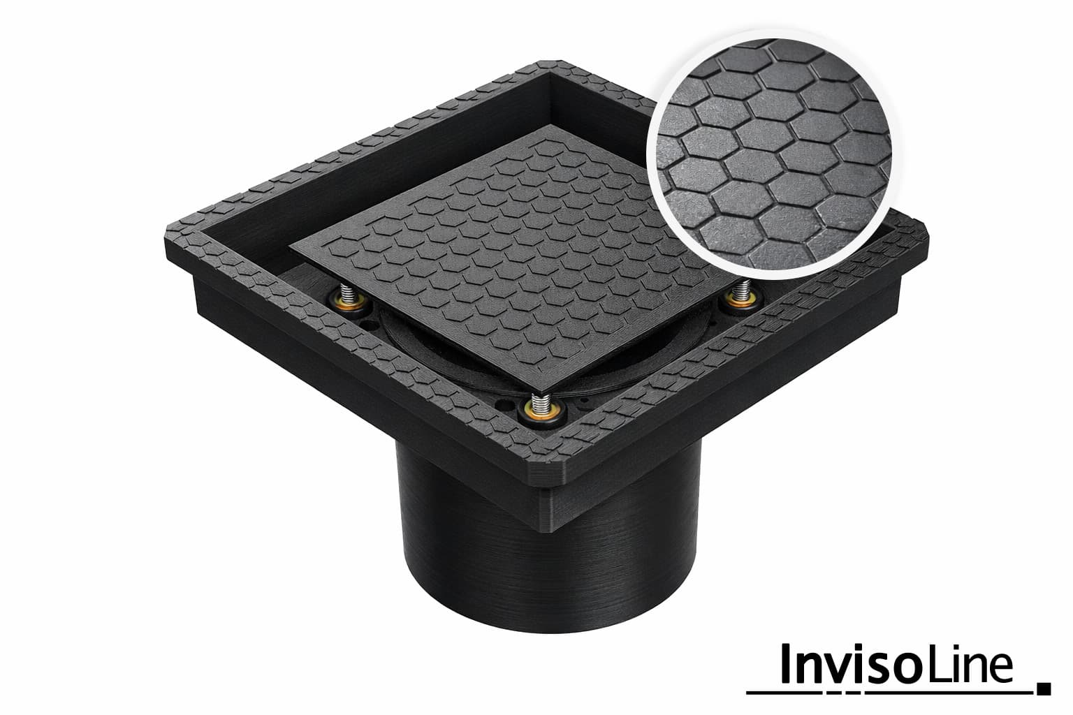 InvisoLine Ukryta kratka wentylacyjna 100 Zaokrąglona Czarna - 6