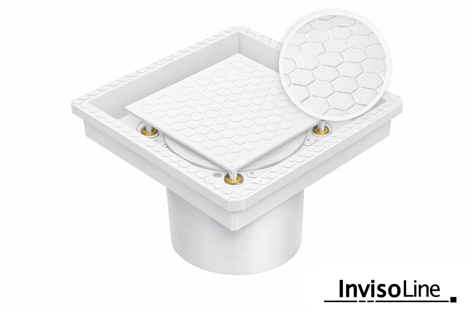 InvisoLine Ukryta kratka wentylacyjna 100 Kwadratowa Biała - 6