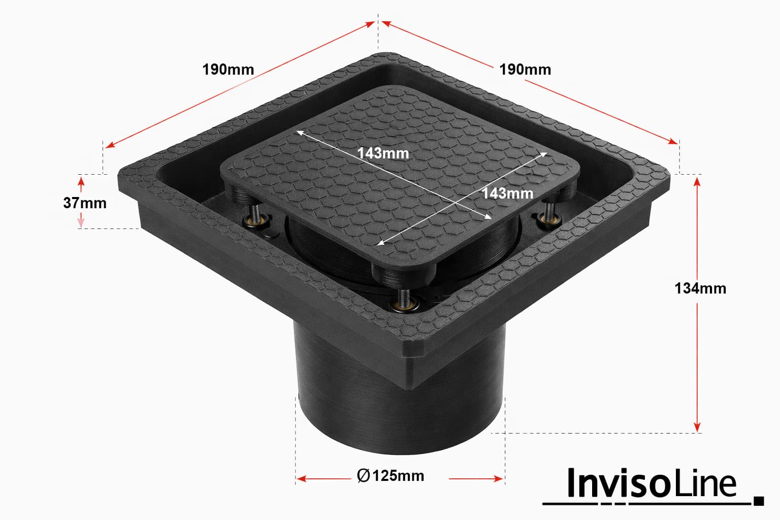 InvisoLine Ukryta kratka wentylacyjna 125 Zaokrąglona Biała - 7