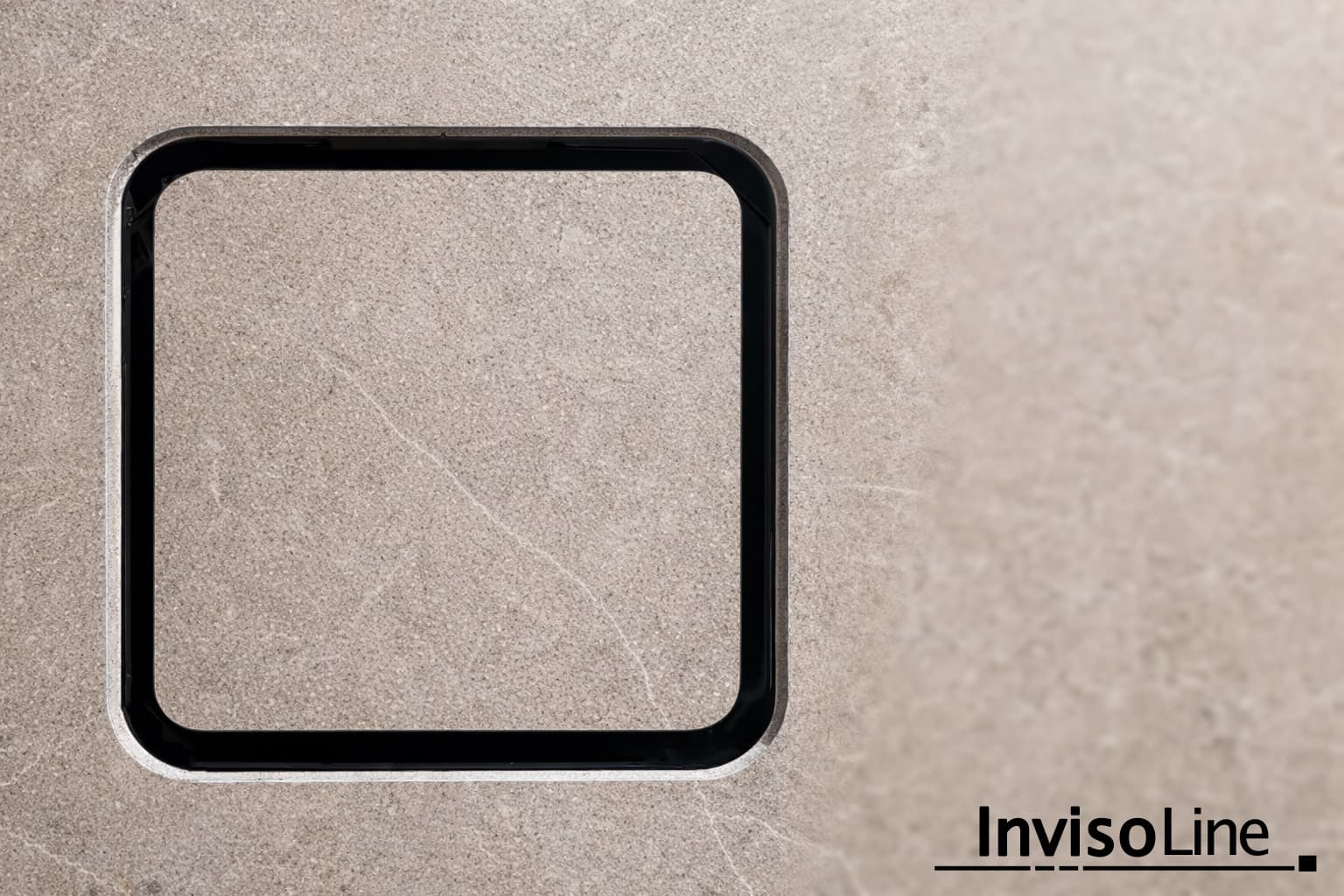 InvisoLine Ukryta kratka wentylacyjna 100 Zaokrąglona Czarna - 1