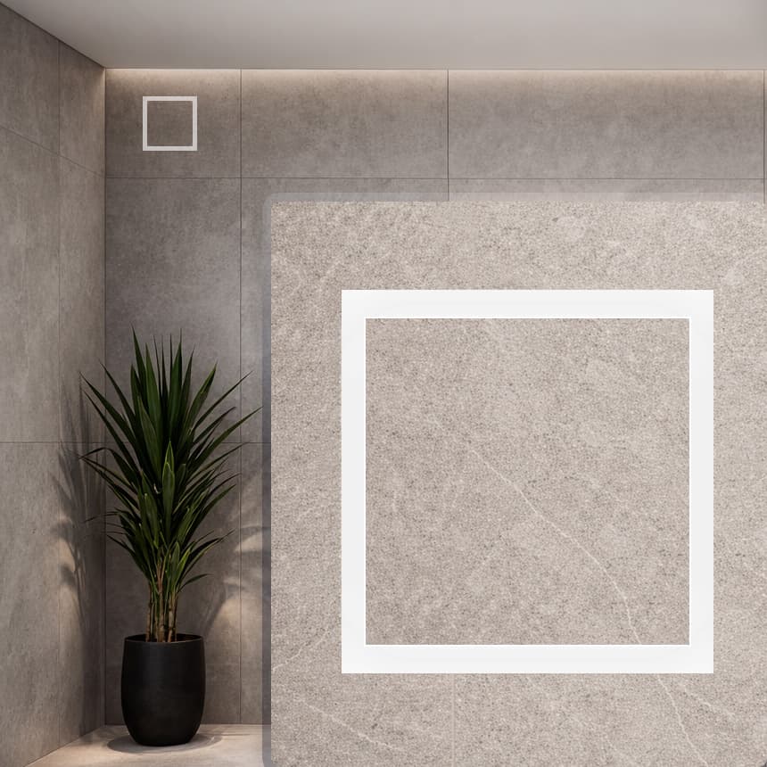 InvisoLine Verborgen Ventilatierooster 100 / Square / White